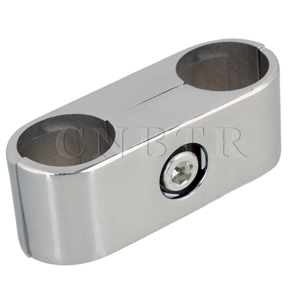 CNBTR ǹ   25mm Ʃ Ŭ  ˷̴ ÷   2 Ʈ Ŀ /CNBTR Silver Double Hole 25mm Tube Clamp Pipe Aluminum Display Fittings Drying Rack 2 P